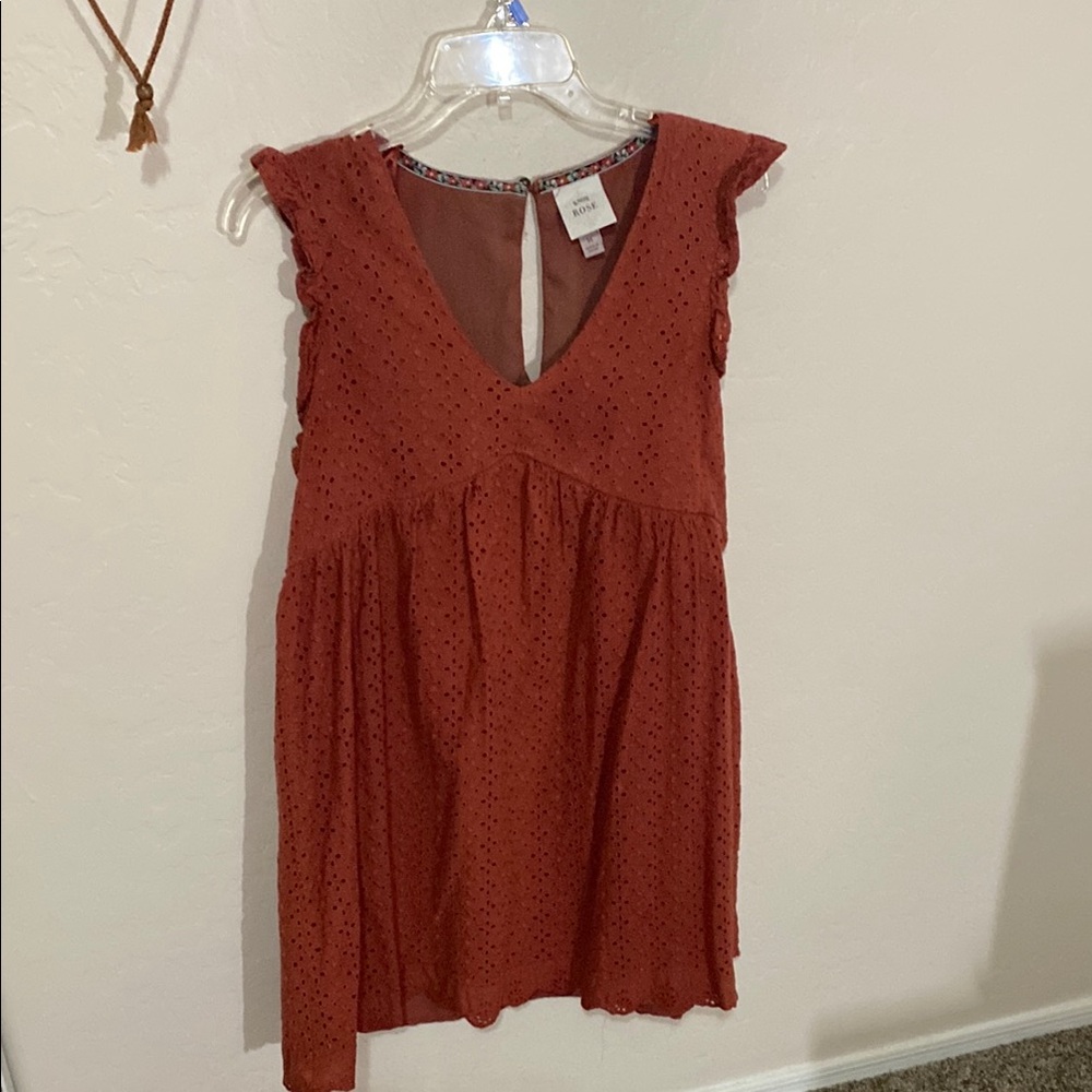 Rust Orange Sleeveless Dress